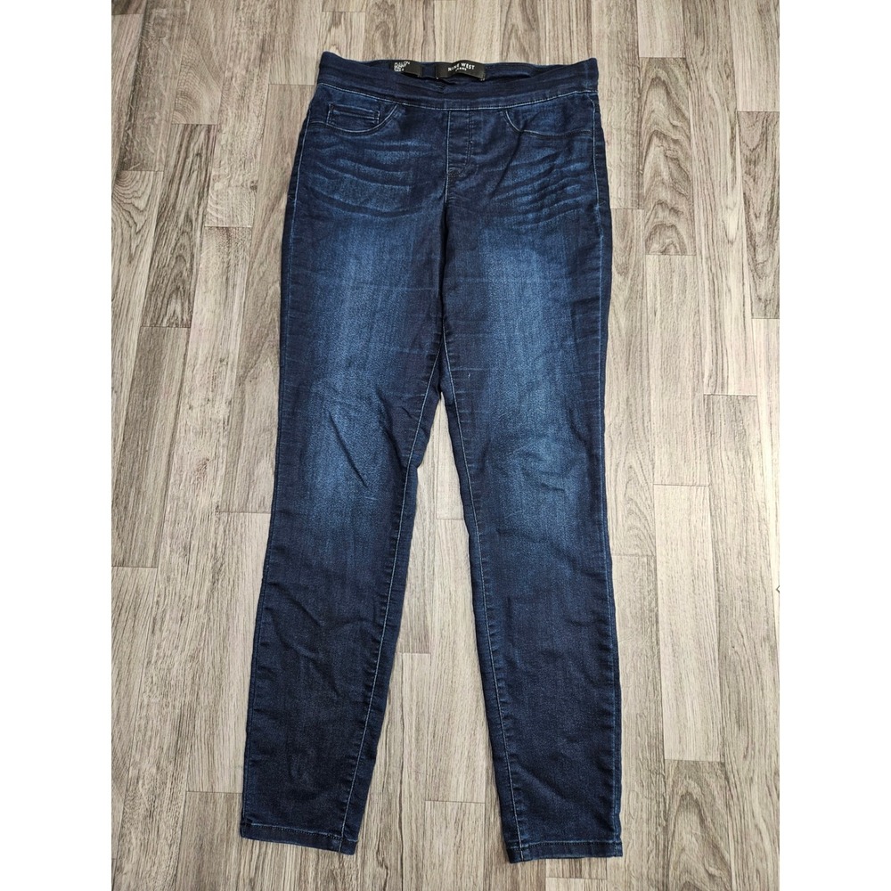 Nine West Pull On Skinny Jeans Womens 6 Dark Wash Stretch Denim